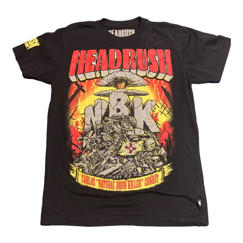 HeadRush Carlos Condit T-Shirt NBK - Small Signed Fortune Favors The Brave